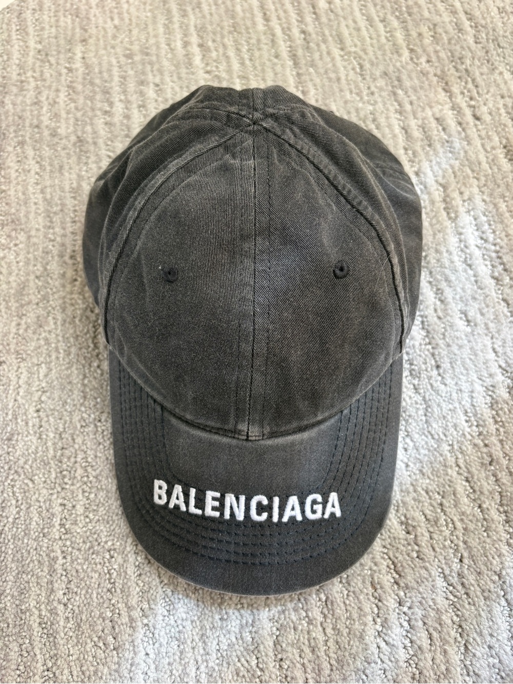 Authentic Balenciaga Black Logo Baseball Cap